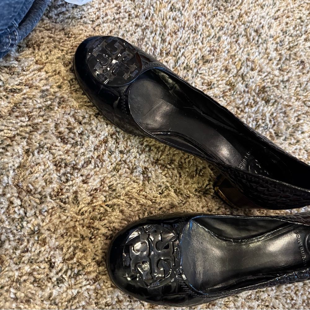 Tory Burch Black Patent Leather Heels